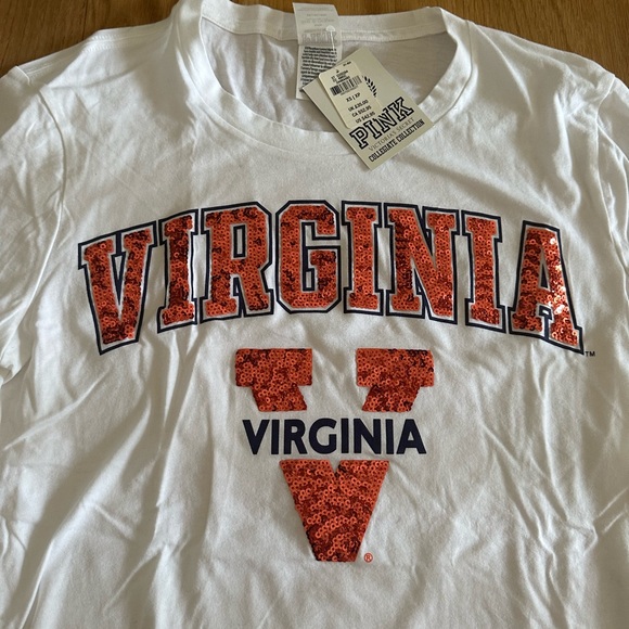 Pink VS Collegiate Collection UVA Shirt | Pink University of Virginia Tee NWT - Picture 3 of 10